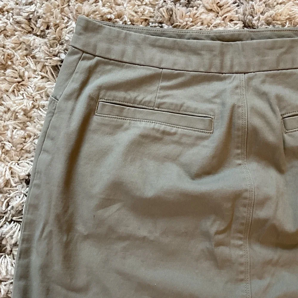 Duluth Trading Co Womens Green Button Front‎ A-Line Skirt Size 6 Cotton Blend